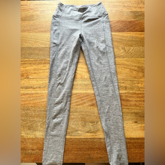 Heather Gray Leggings Size 2 Long | Side pockets - Picture 1 of 9